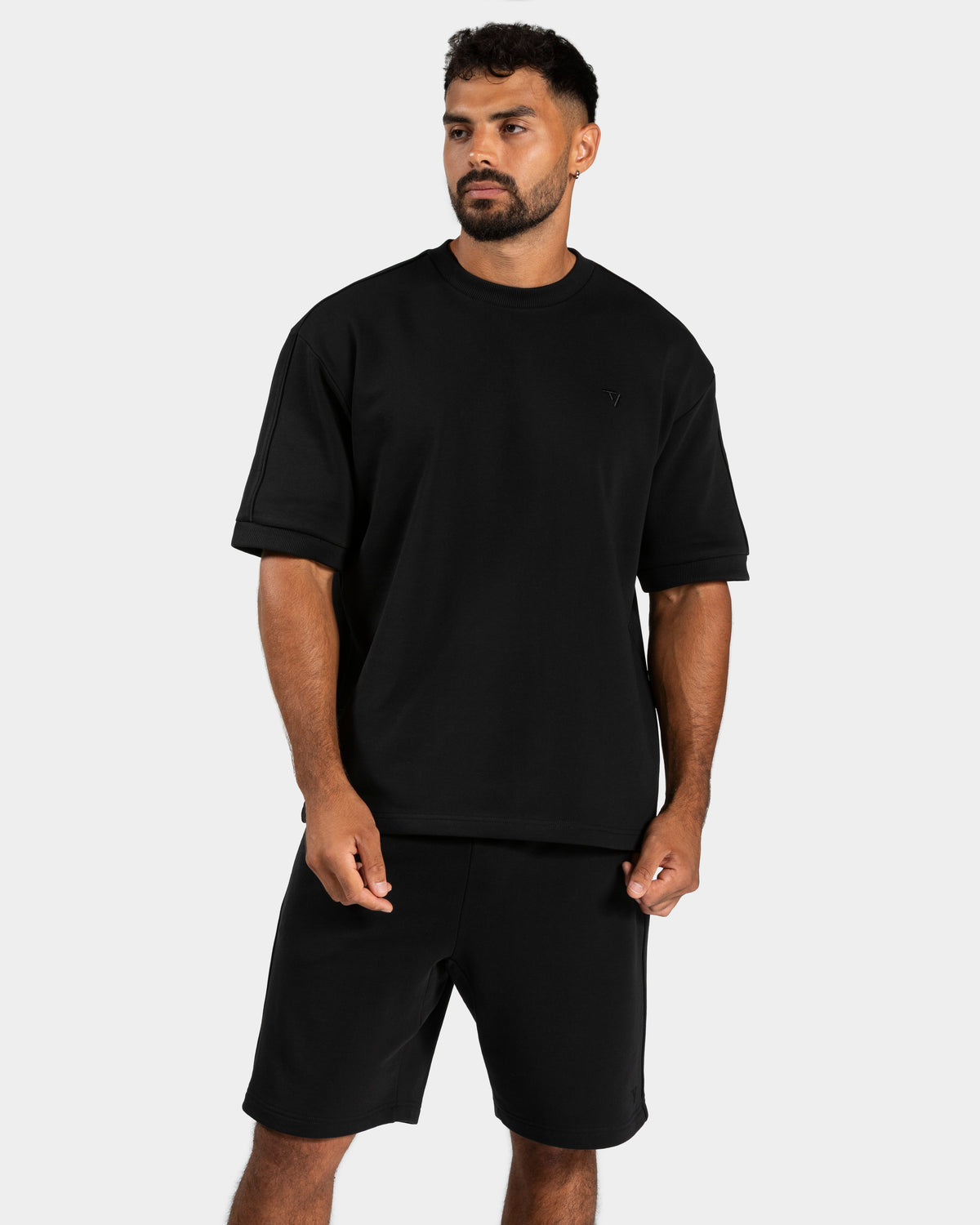 T-shirt oversize Contrastline "Nero"