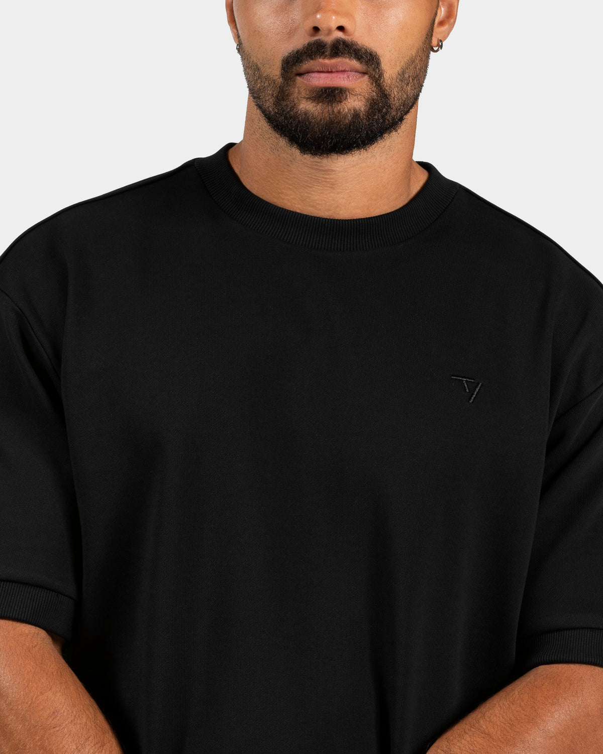 T-shirt oversize Contrastline "Nero"