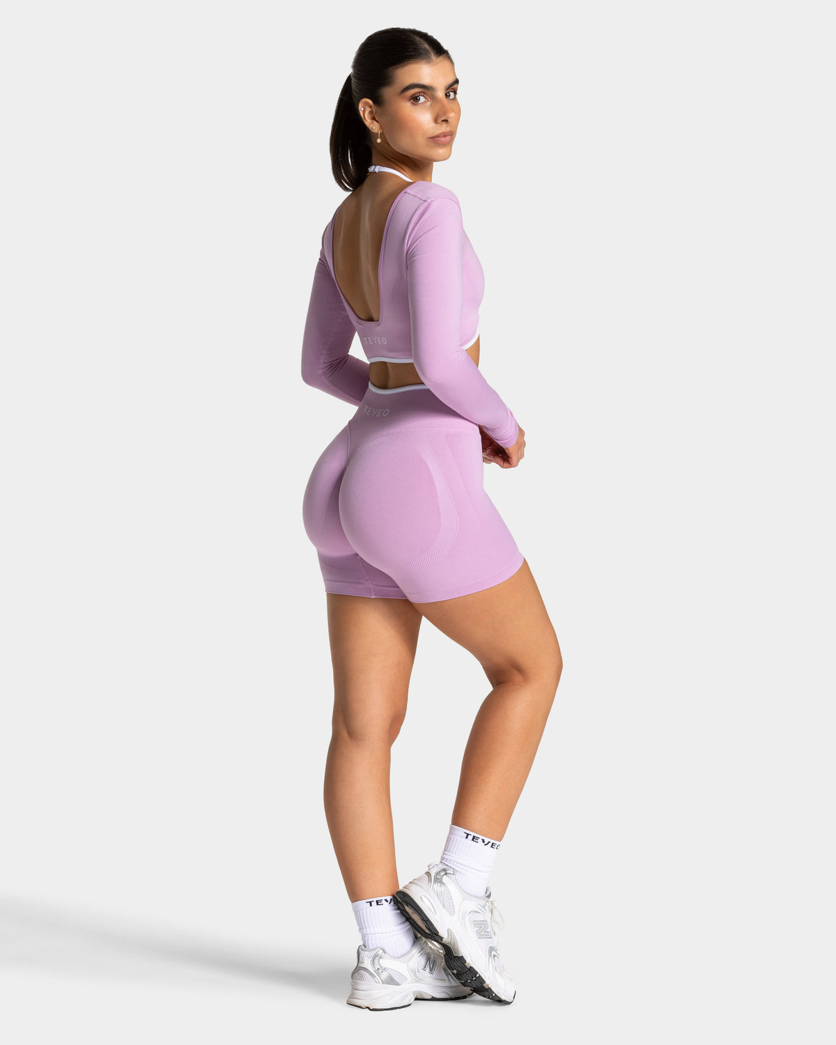 Maglia manica lunga Contrastline "Orchid"