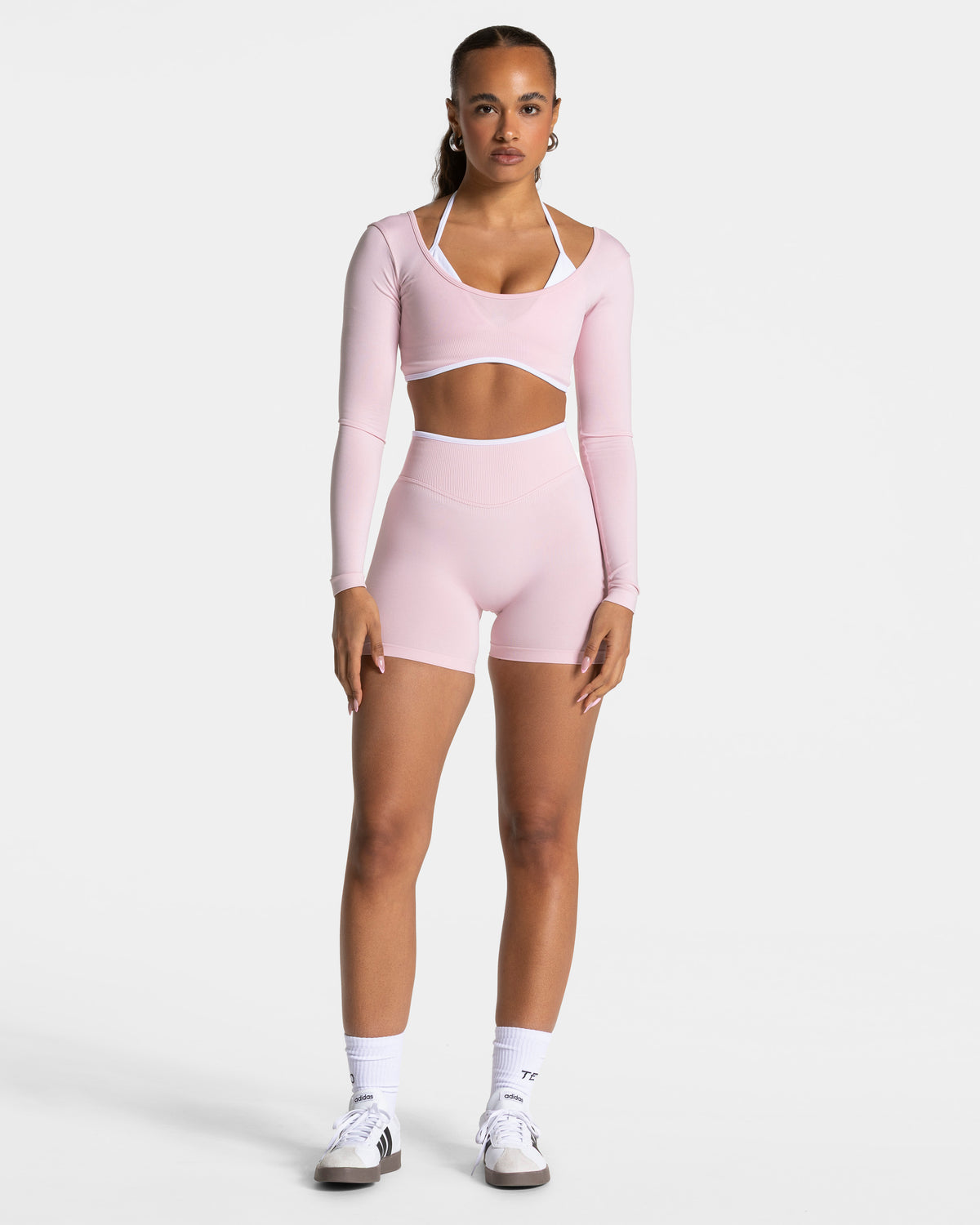 Contrastline Sculpt Scrunch Shorts ‘Light Pink’