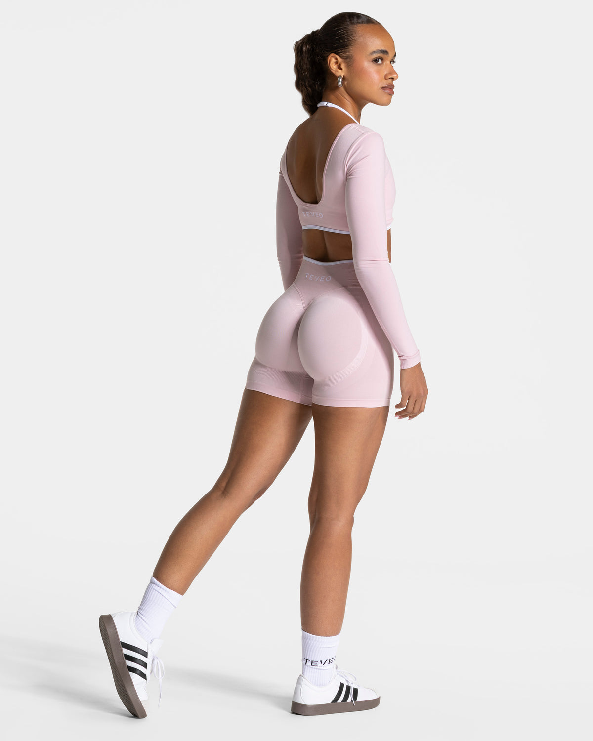 Contrastline Sculpt Scrunch Shorts ‘Light Pink’