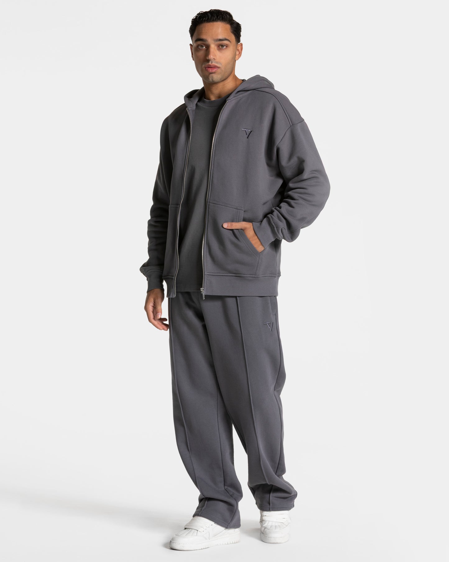 Contrastline Straight Leg Joggers ‘Graphite’