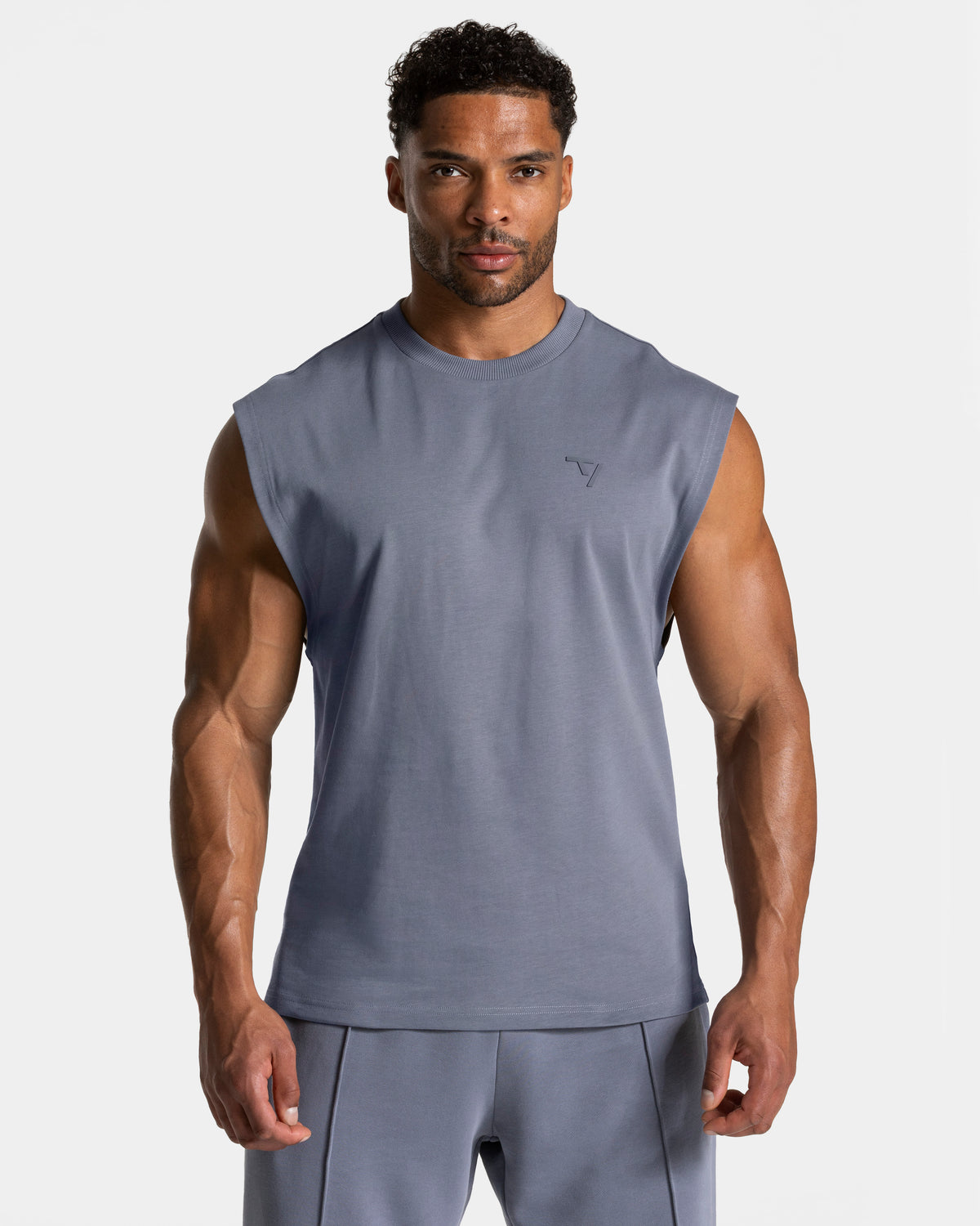Contrastline Oversized Tank ‘Ice Grey’