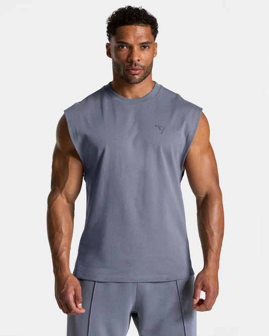Canotta oversize Contrastline "Grigio ghiaccio"