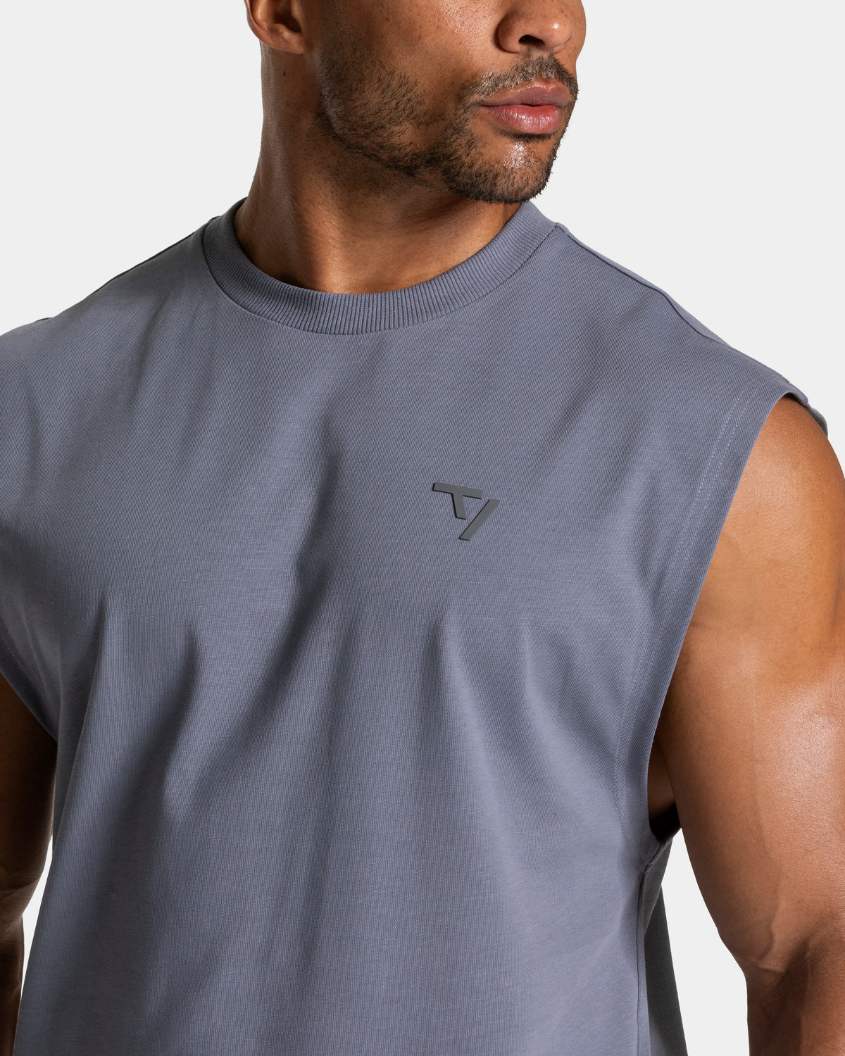 Contrastline Oversized Tank ‘Ice Grey’