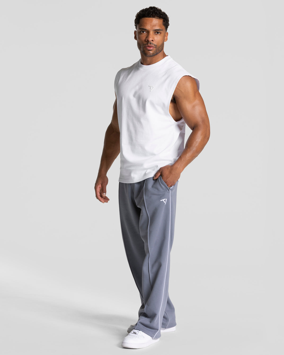 Contrastline Oversized Tank ‘White’