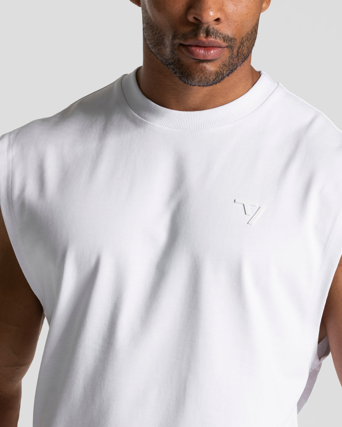 Contrastline Oversized Tank ‘White’