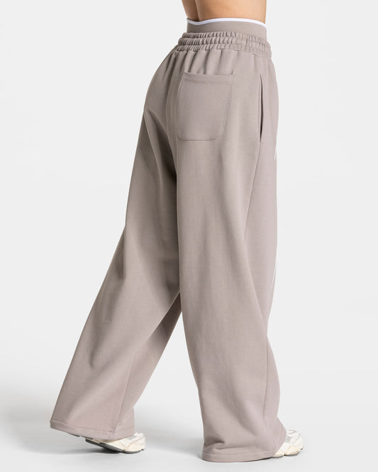 Contrastline Wide Leg Joggers ‘Stone’