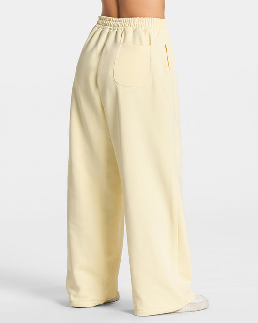 Contrastline Wide Leg Joggers ‘Butter Yellow’