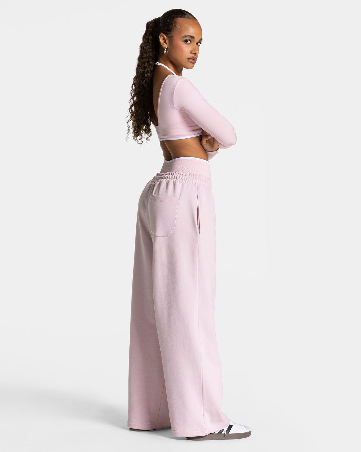 Contrastline Wide Leg Jogger "Rosa"