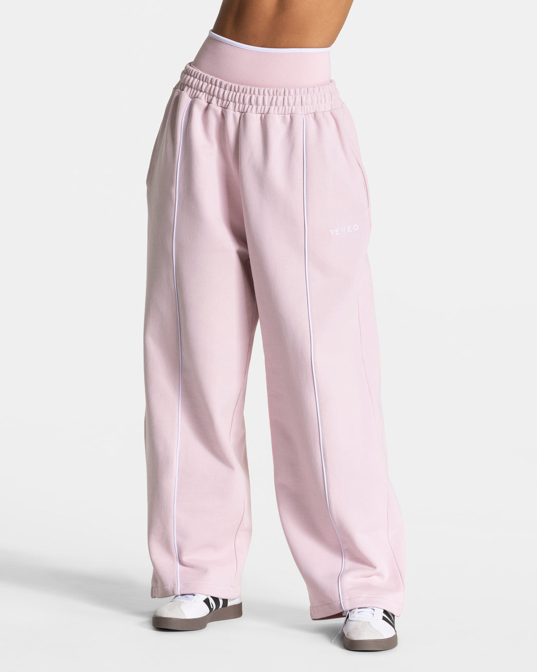 Joggers Wide Leg Contrastline "Rosa"