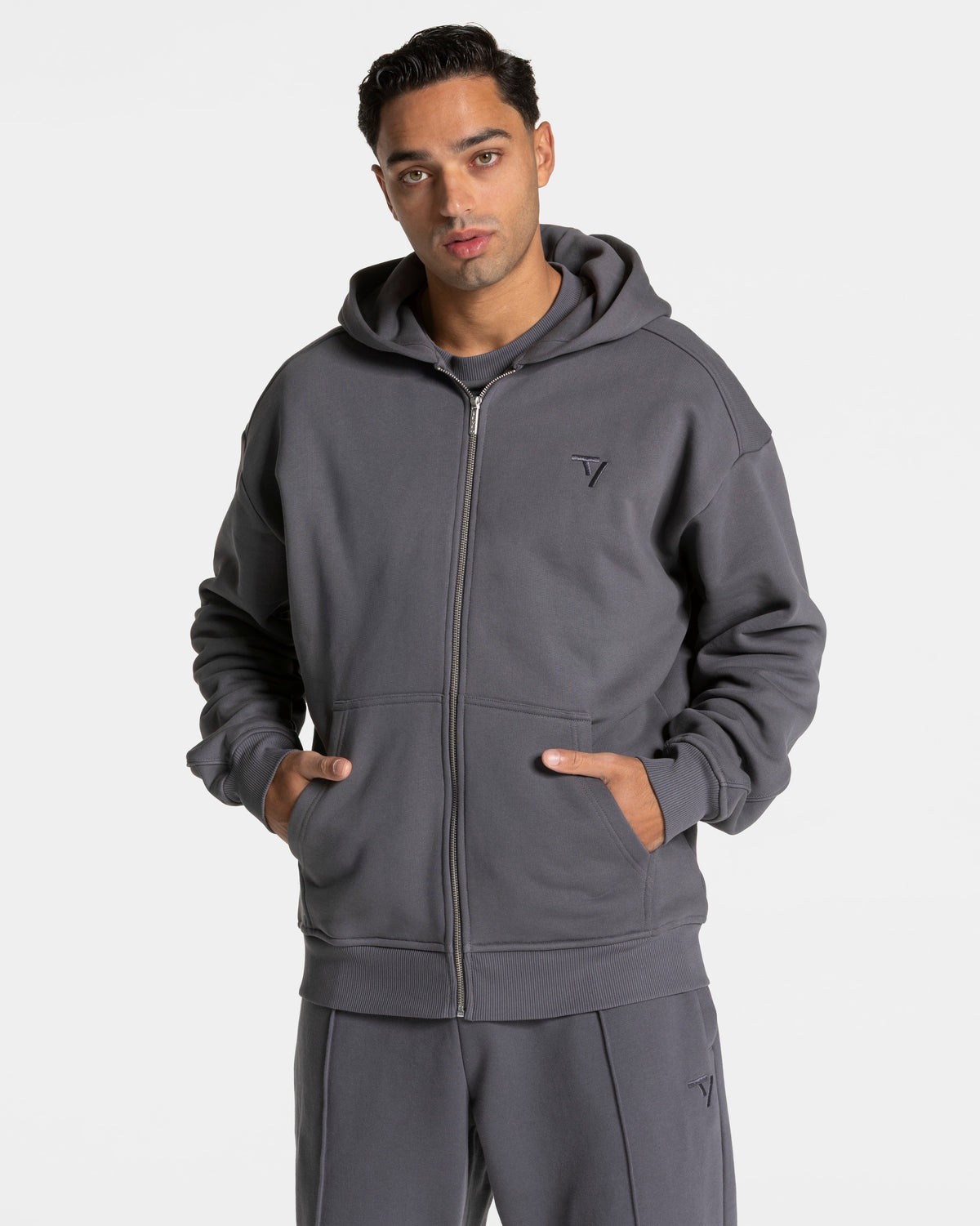 Contrastline Zip Jacket ‘Graphite’