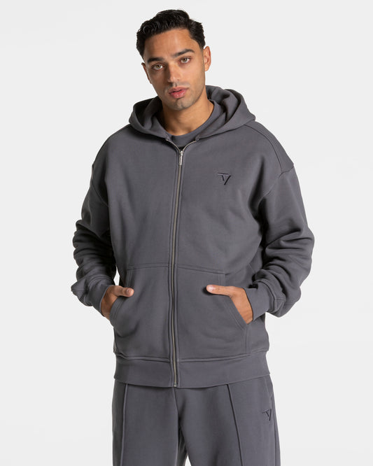 Chaqueta con cremallera Contrastline «grafito»