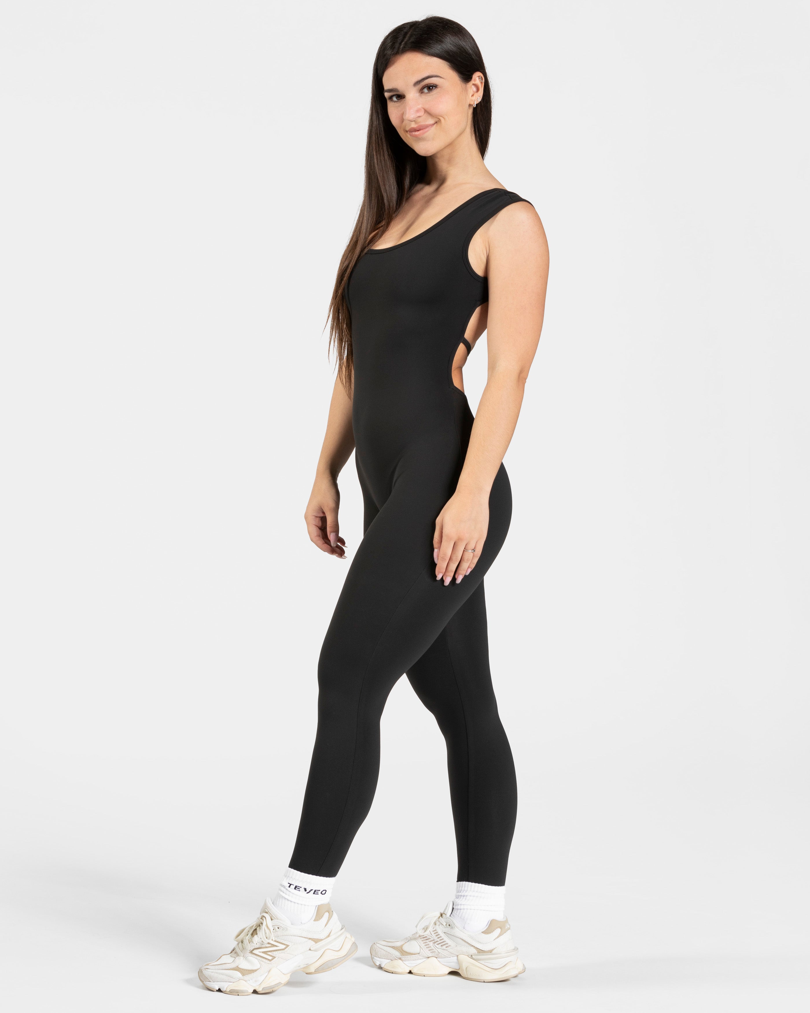 Black leggings jumpsuit on sale