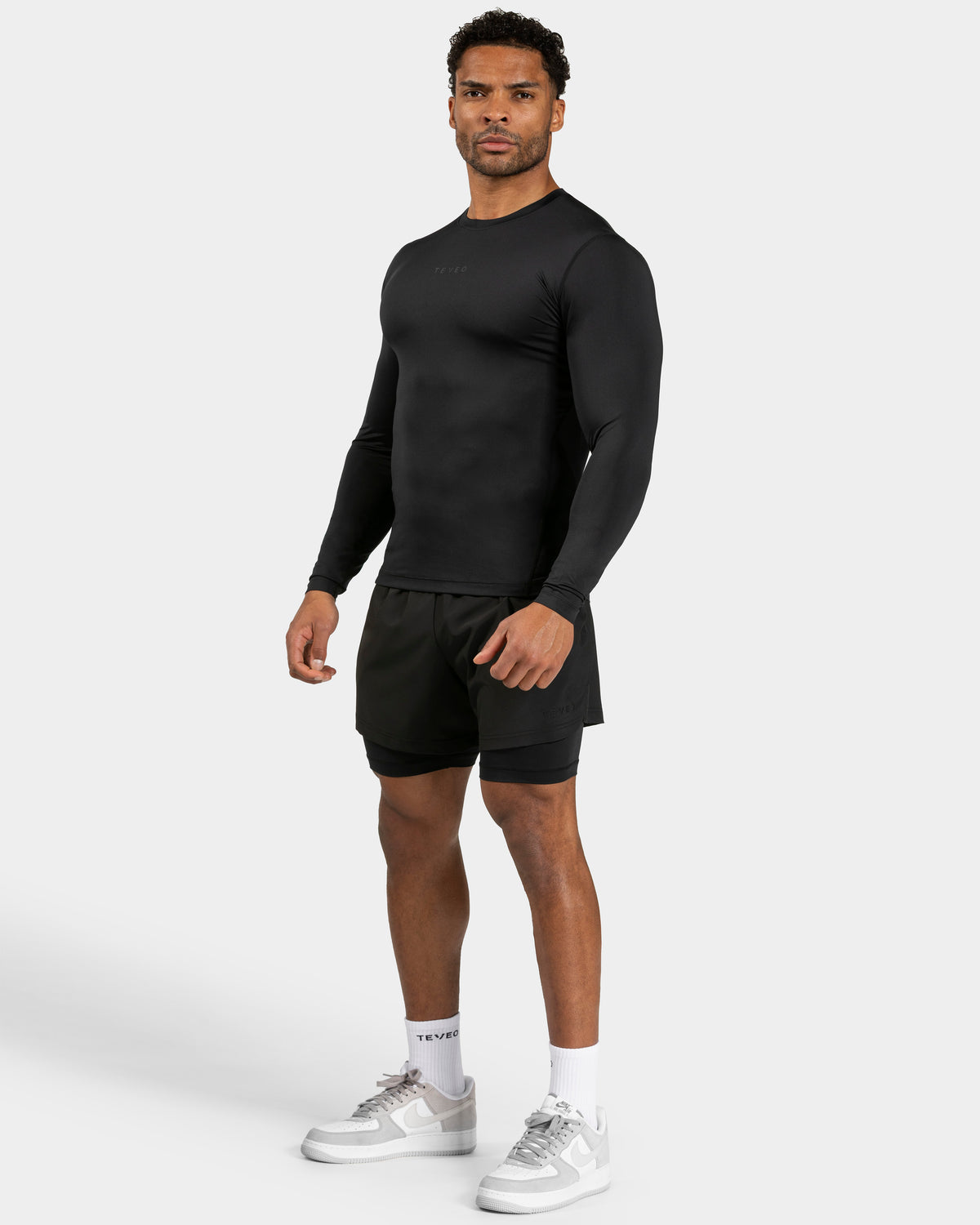 Koszulka z długim rękawem Pace Compression „Czarny”