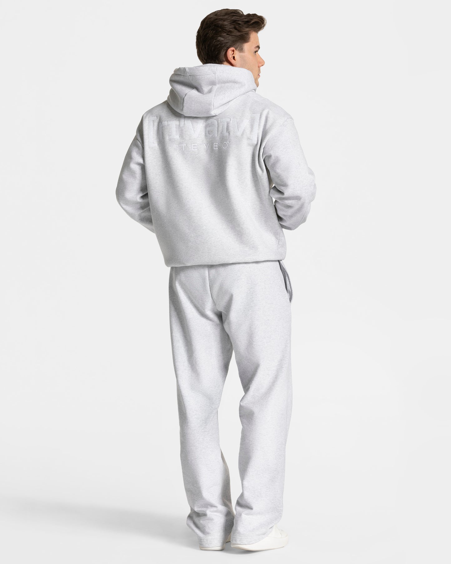 Sweat à capuche oversize RI’VAIV hommes « gris clair »