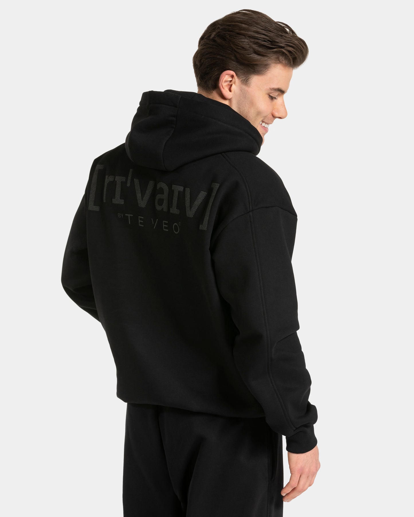 Sweat à capuche oversize RI’VAIV hommes « noir »