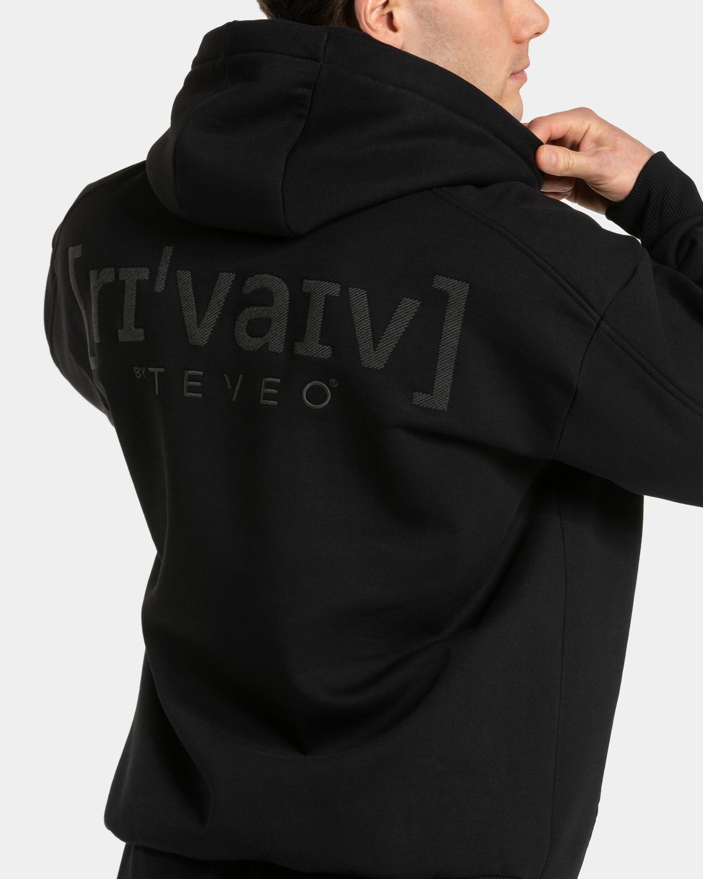 Sweat à capuche oversize RI’VAIV hommes « noir »