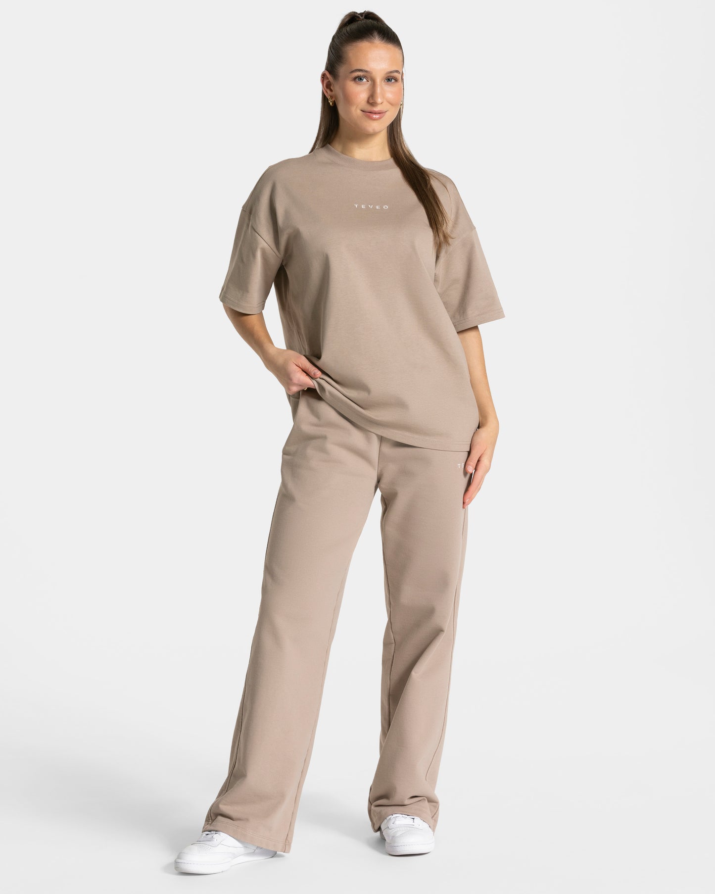 T-shirt oversize RI’VAIV femmes « taupe »