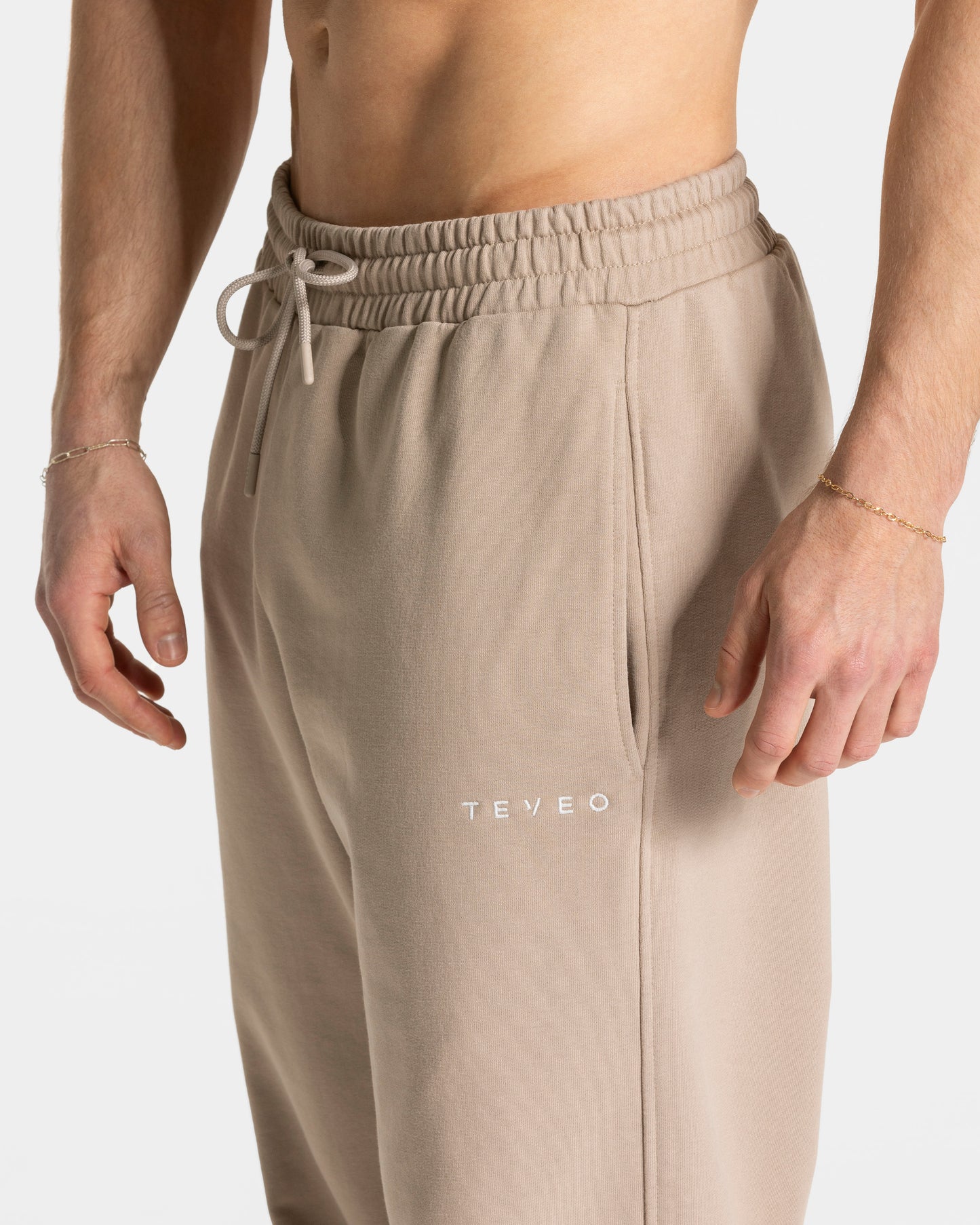 Pantalon de jogging oversize RI’VAIV hommes « taupe »