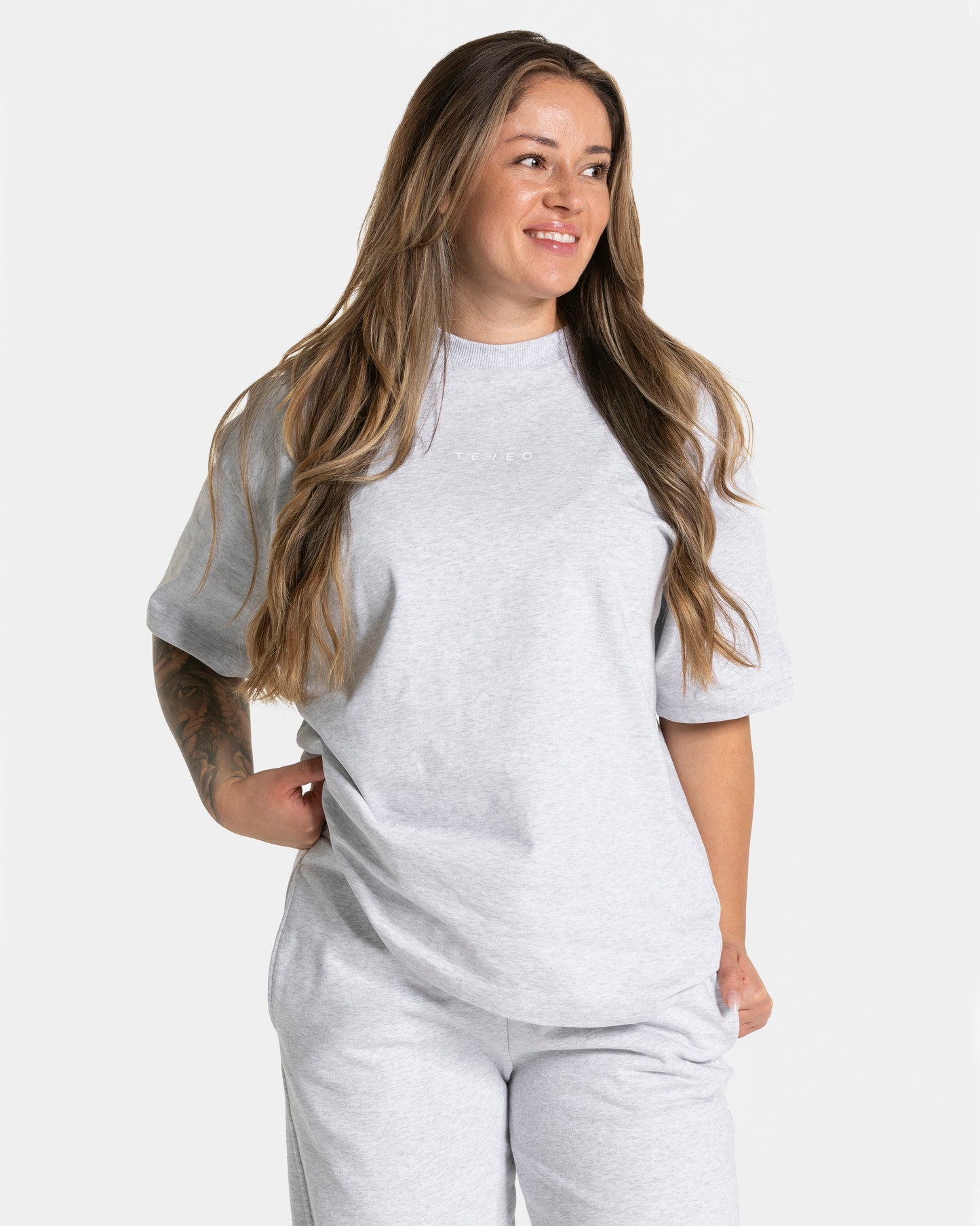 T-shirt oversize RI’VAIV femmes « gris clair »