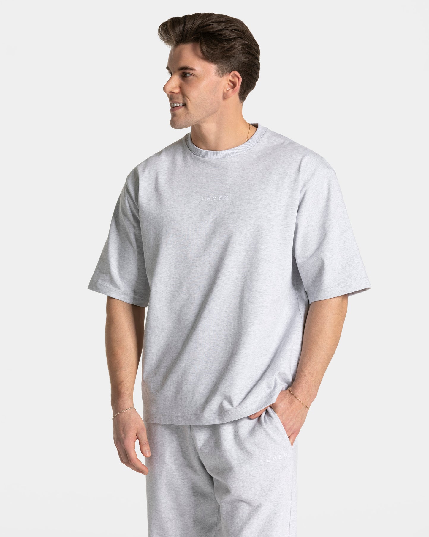 T-shirt oversize RI’VAIV hommes « gris clair »