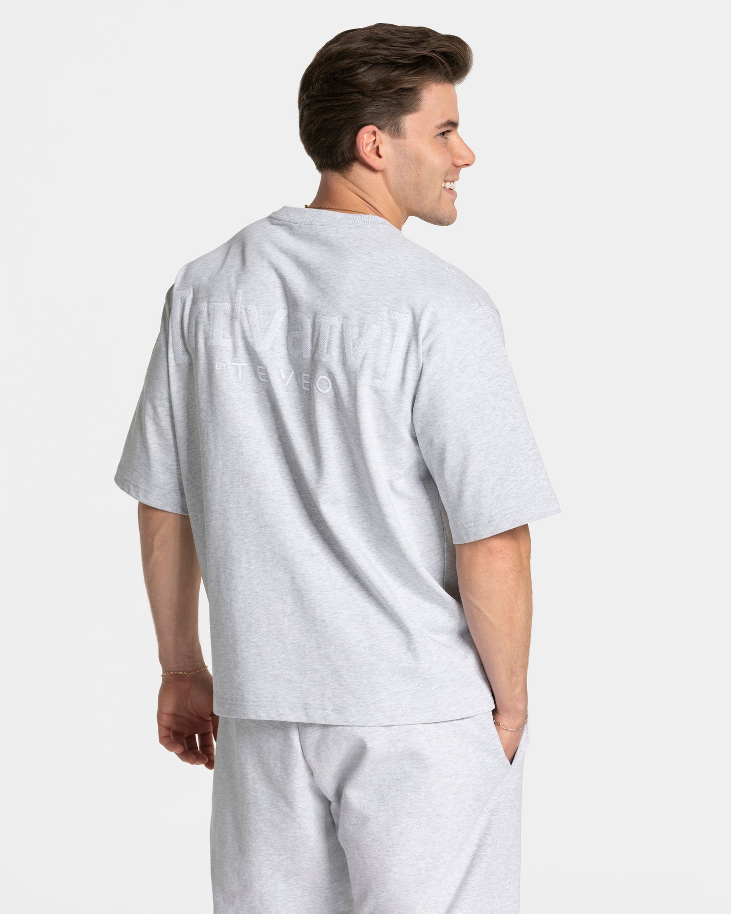 T-shirt oversize RI’VAIV hommes « gris clair »