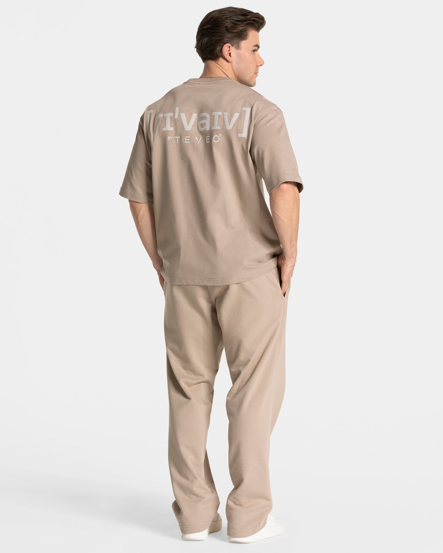 T-shirt oversize RI’VAIV hommes « taupe »