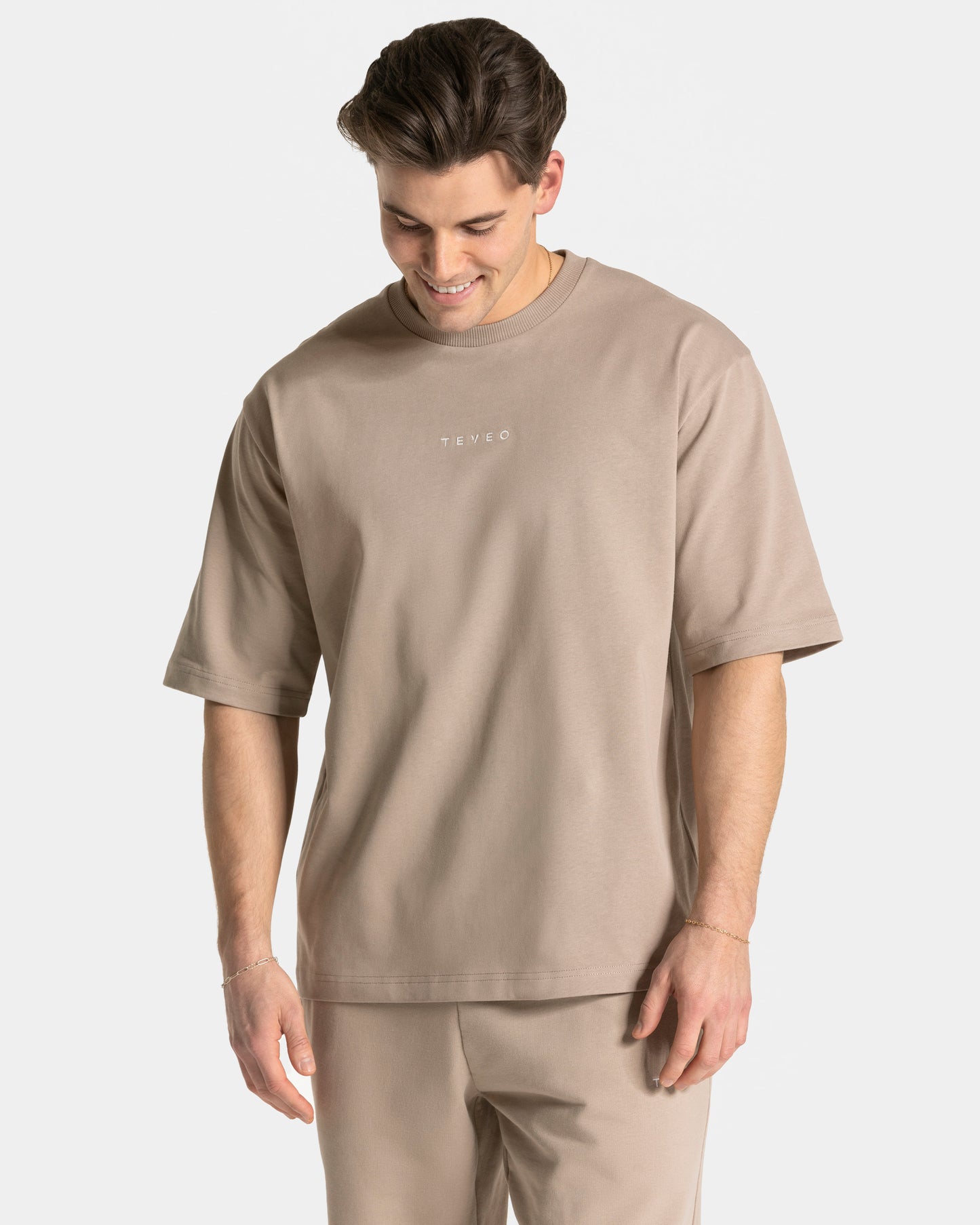 T-shirt oversize RI’VAIV hommes « taupe »