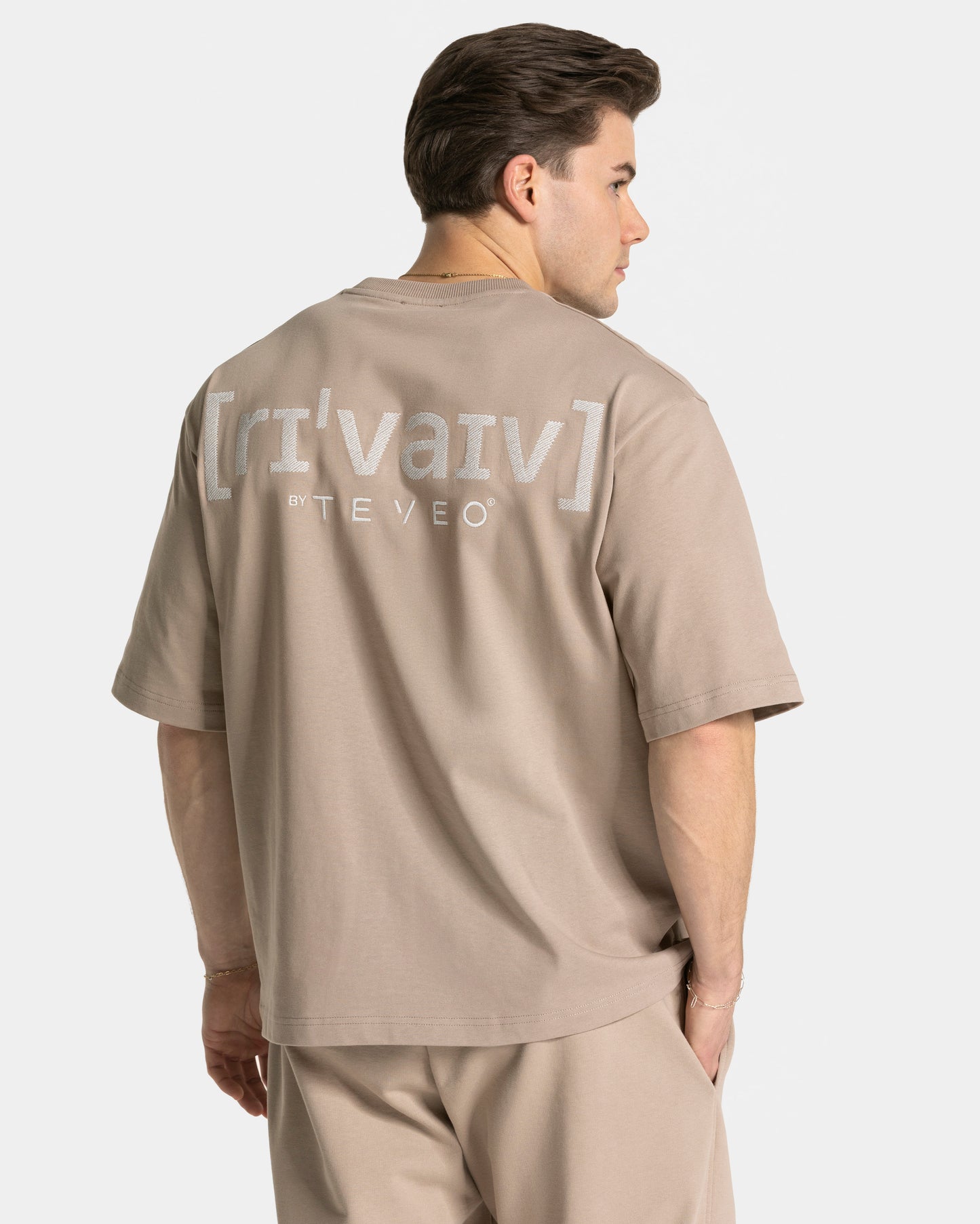 T-shirt oversize RI’VAIV hommes « taupe »