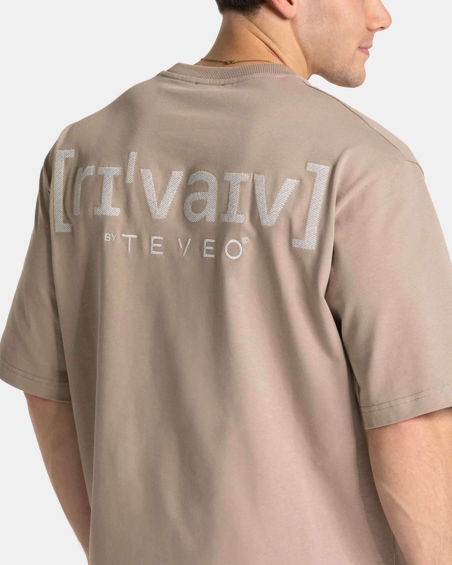 T-shirt oversize RI’VAIV hommes « taupe »