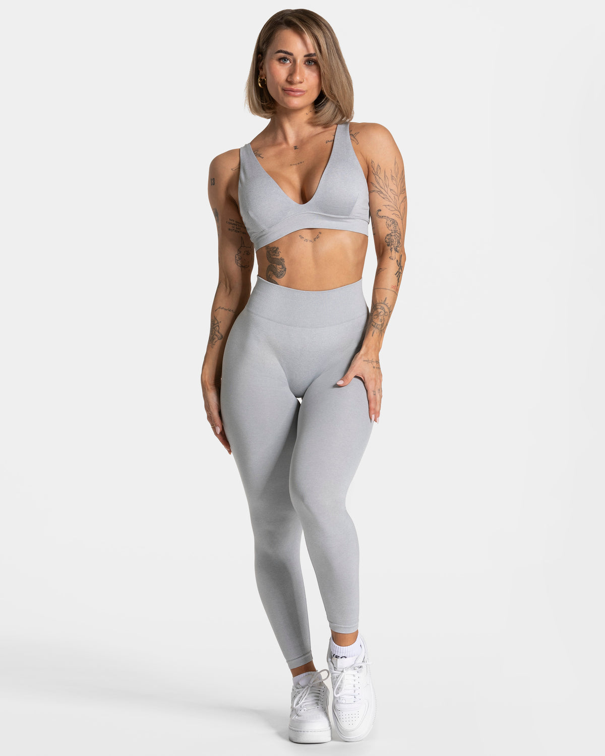 Timeless Pro Covert Scrunch Leggings ‘Light Grey’