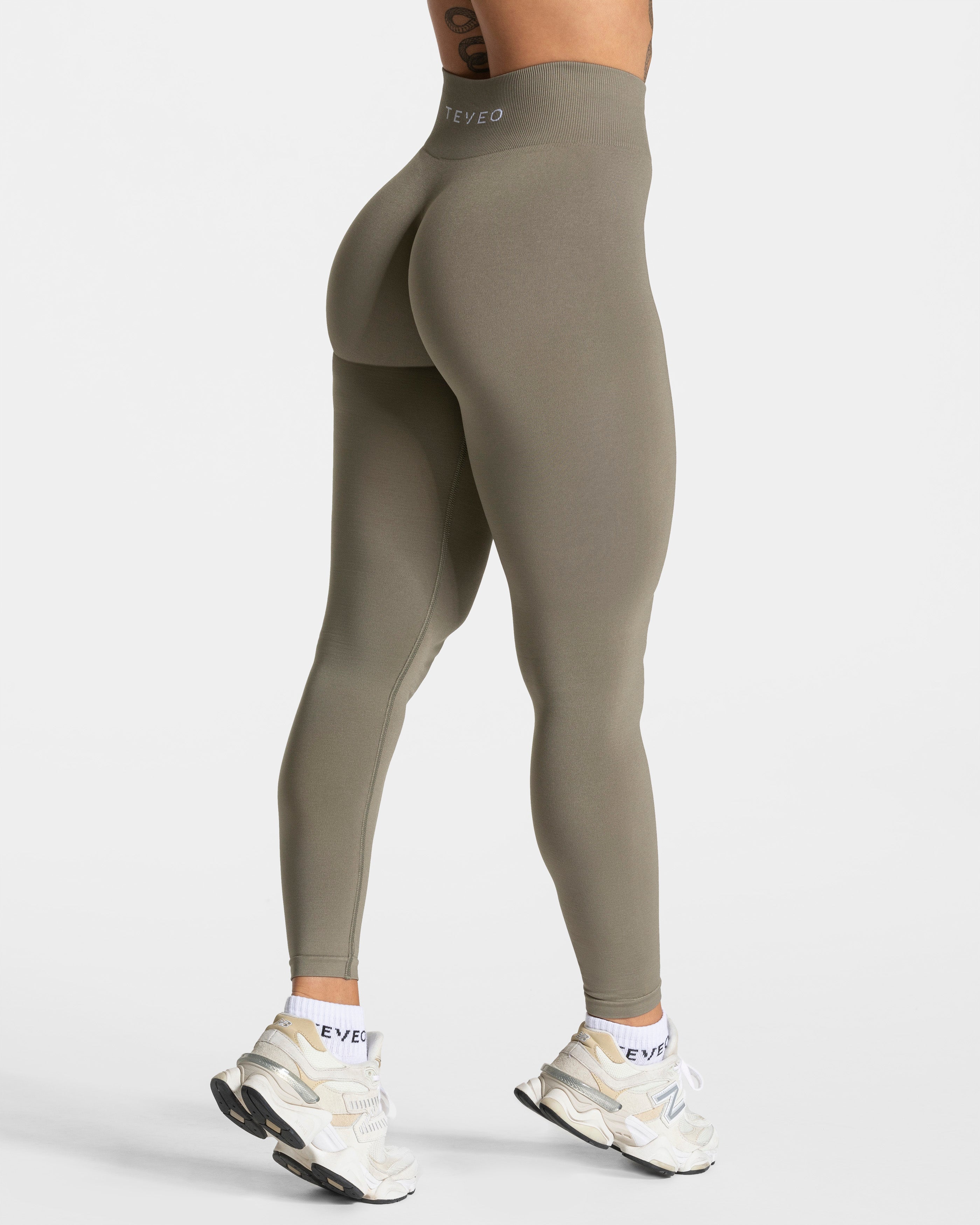 khaki workout leggings