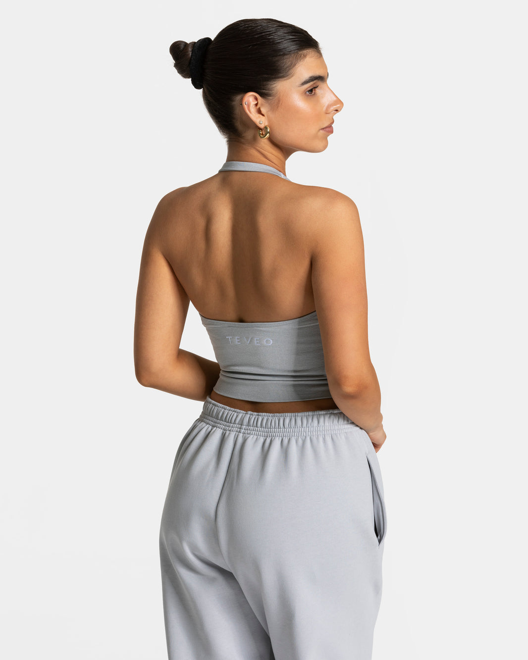Top con scollo all’americana Timeless Pro "grigio chiaro"