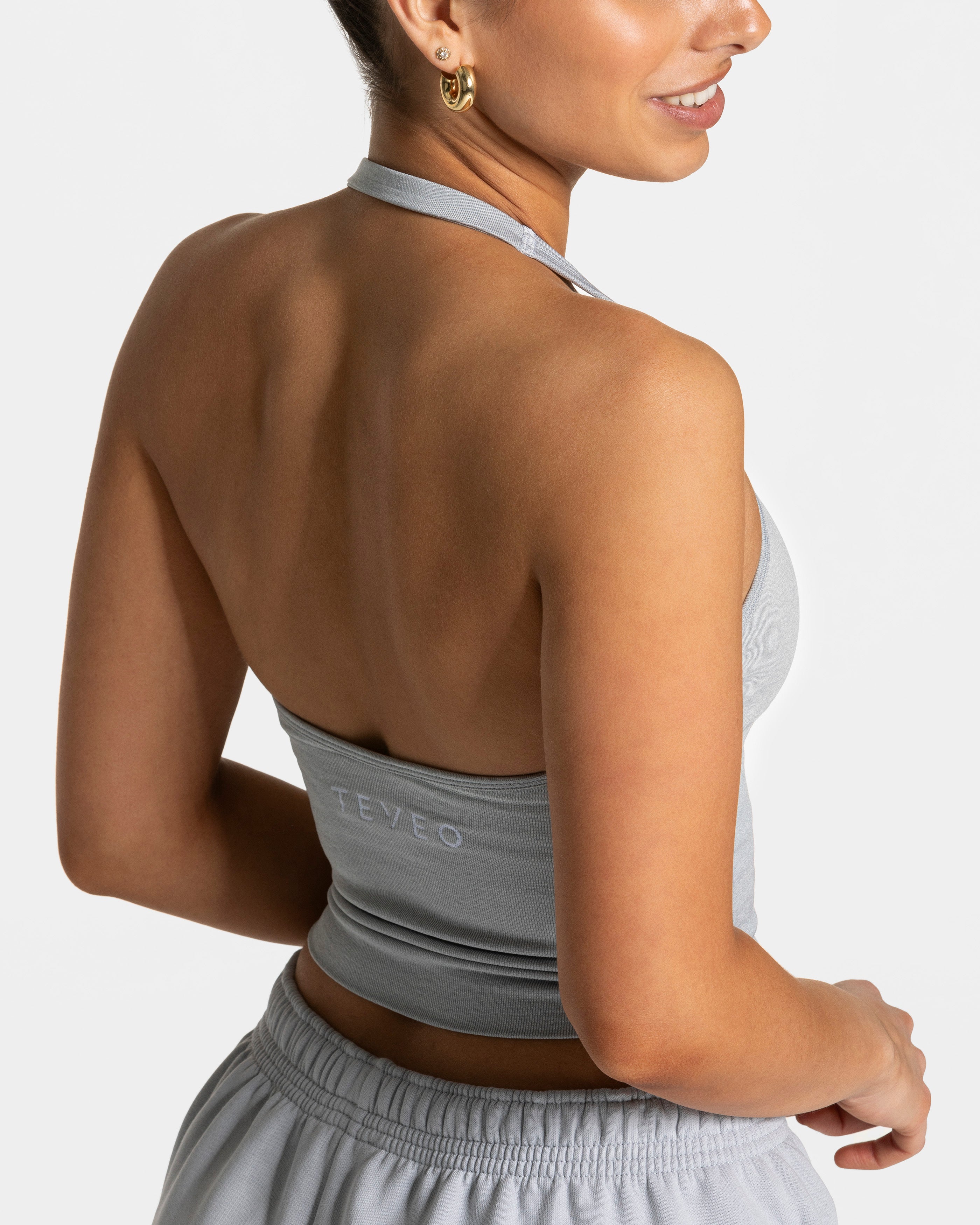 Timeless Pro Halterneck Top 'Light Grey'