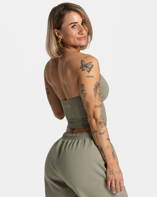 Top con scollo all’americana Timeless Pro "cachi"