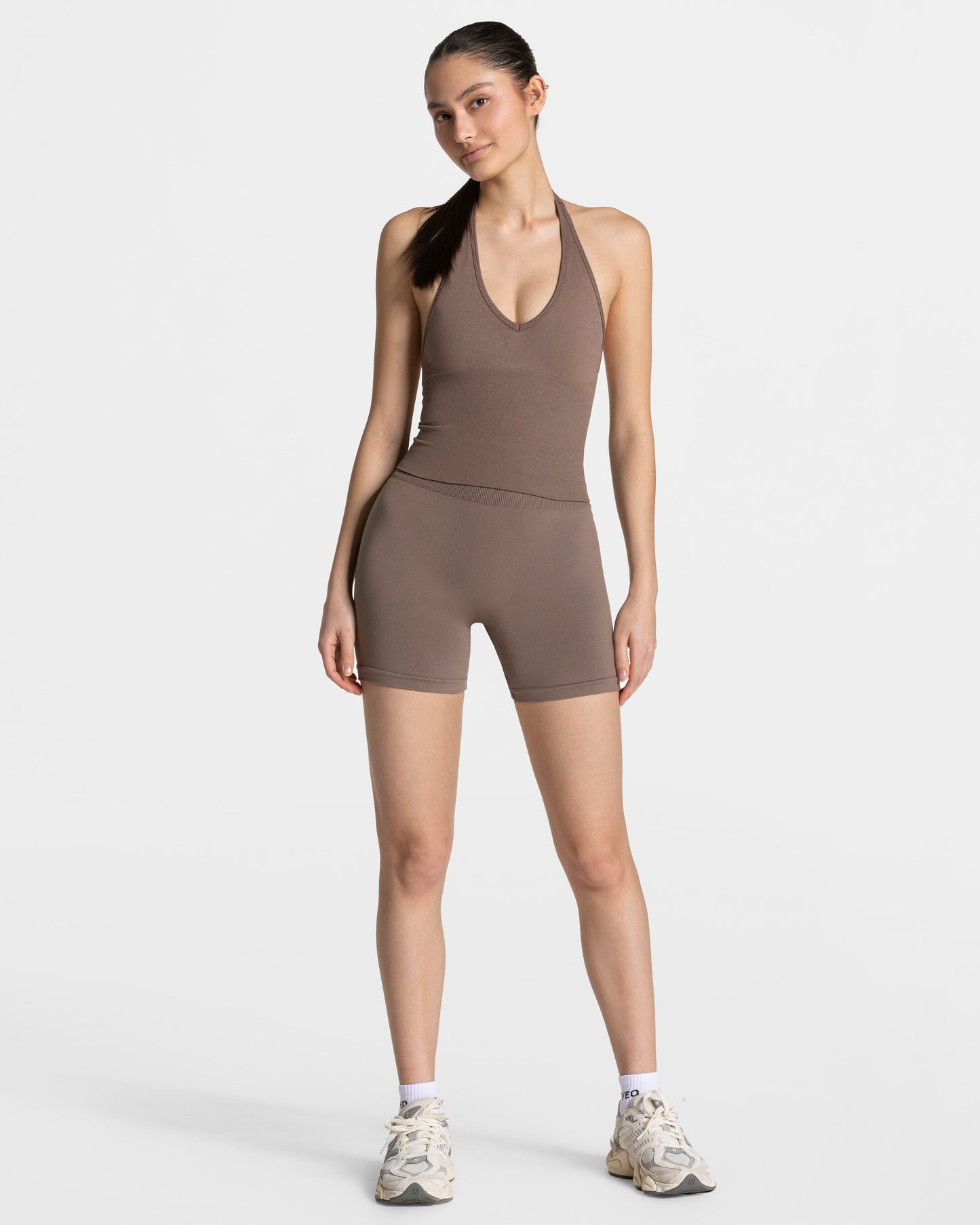 Timeless Pro Halterneck Top ‘Mocha’