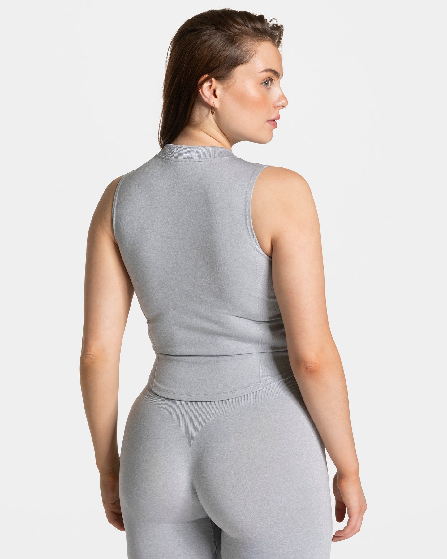 Camiseta sin mangas con cremallera Timeless Pro «gris claro»