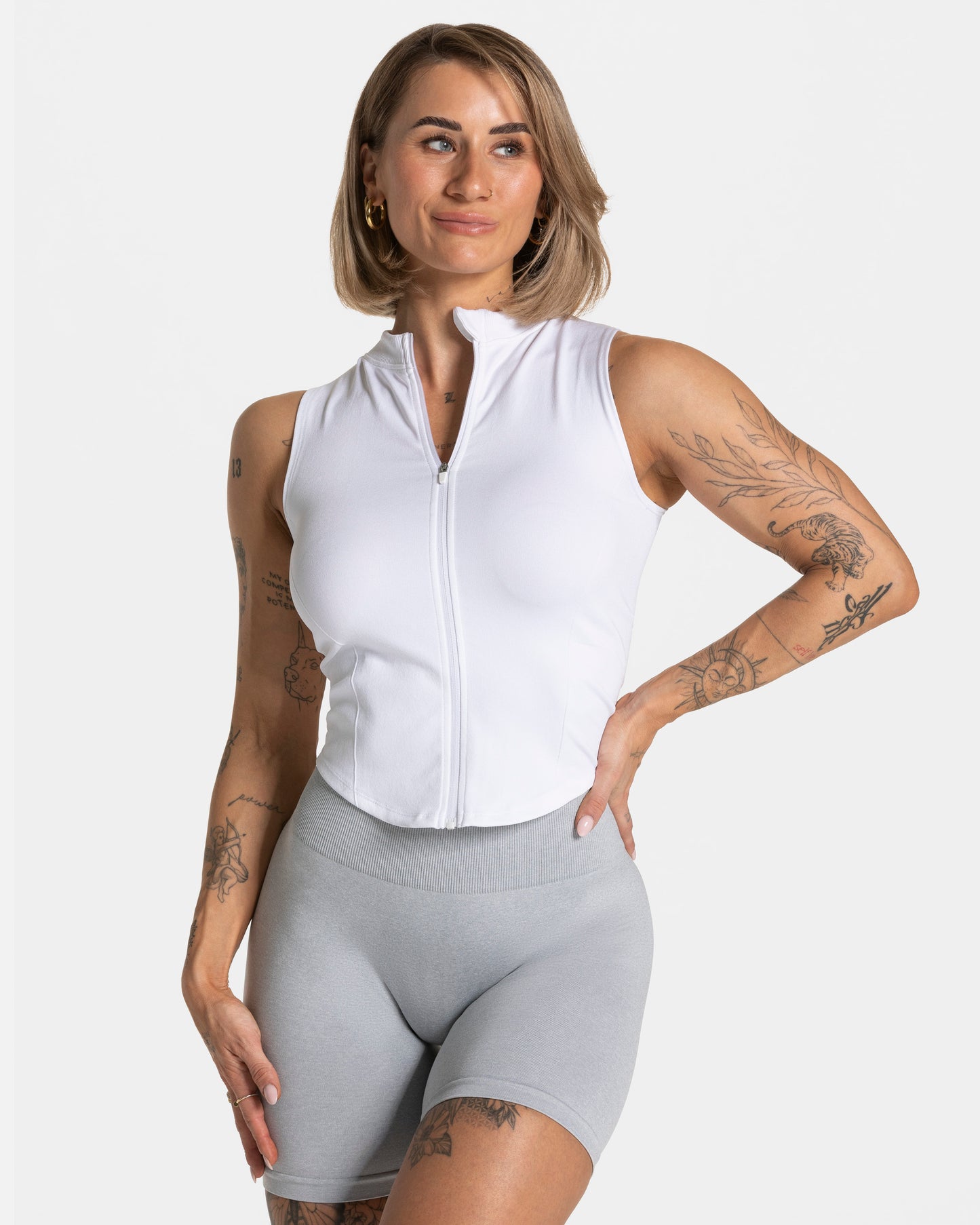 Podkoszulek Timeless Pro Zip „Biały”