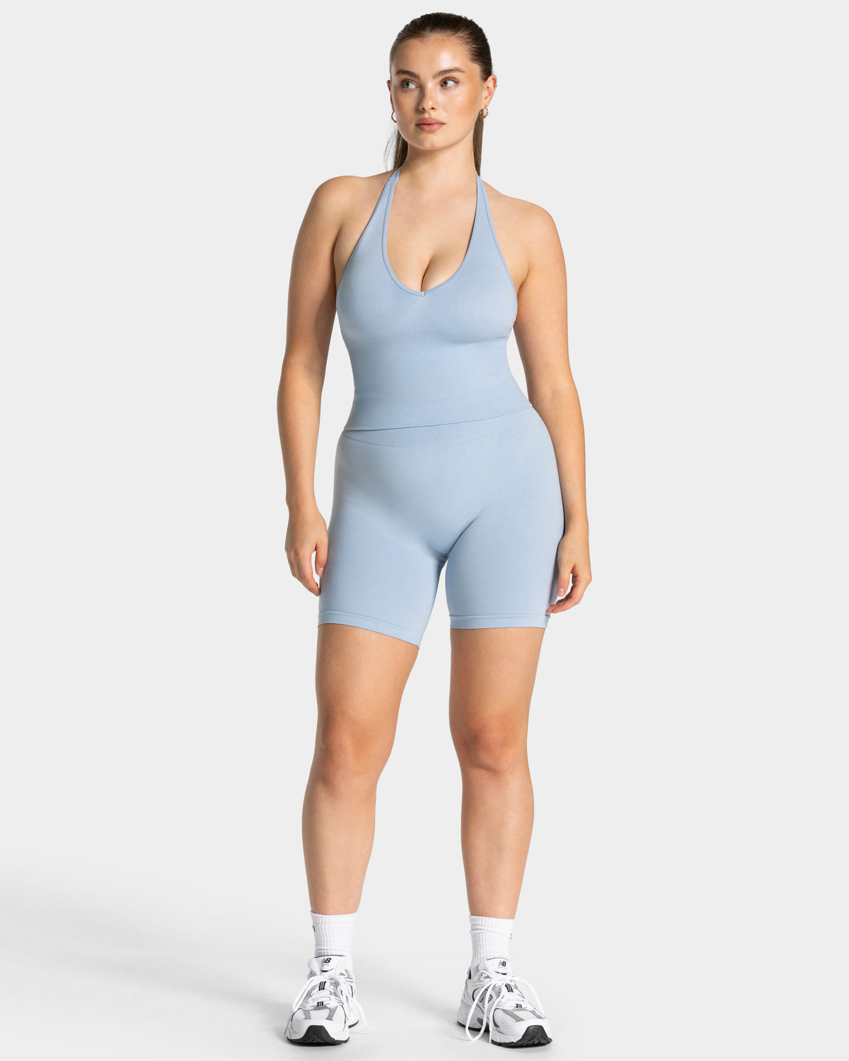 Top con scollo all’americana Timeless Pro “Baby blu"