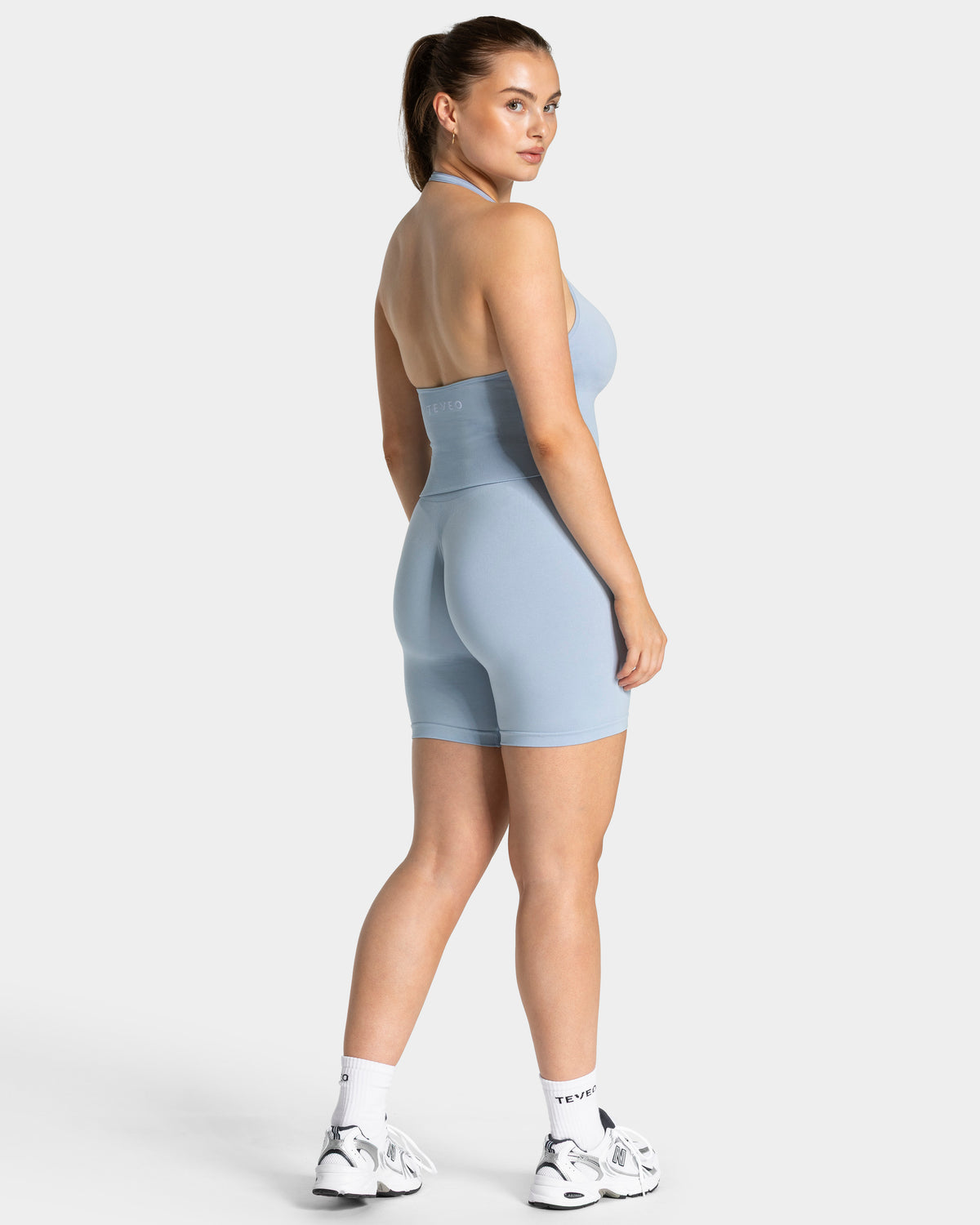 Top con scollo all’americana Timeless Pro “Baby blu"