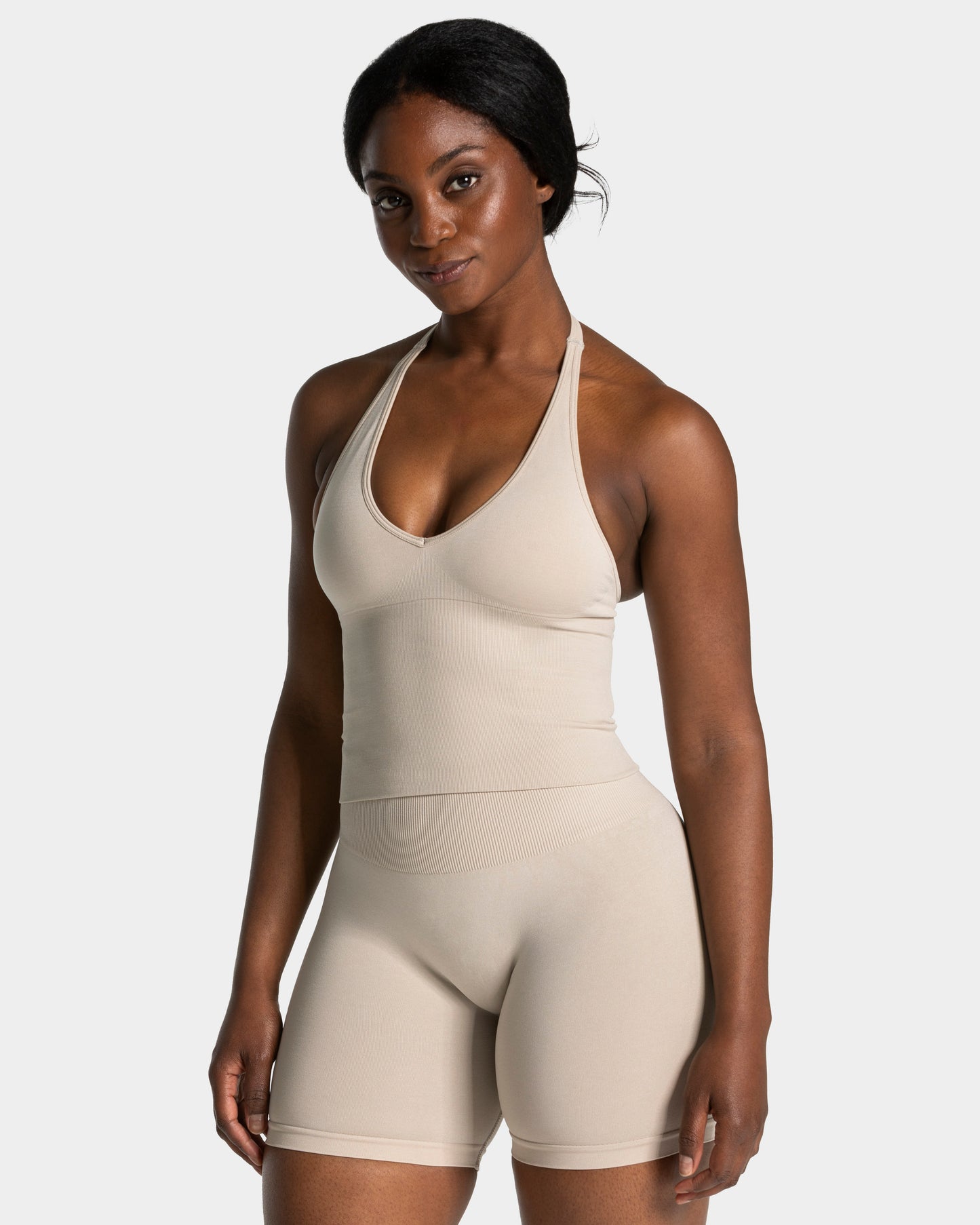Timeless Pro Halterneck Top ‘Cream’
