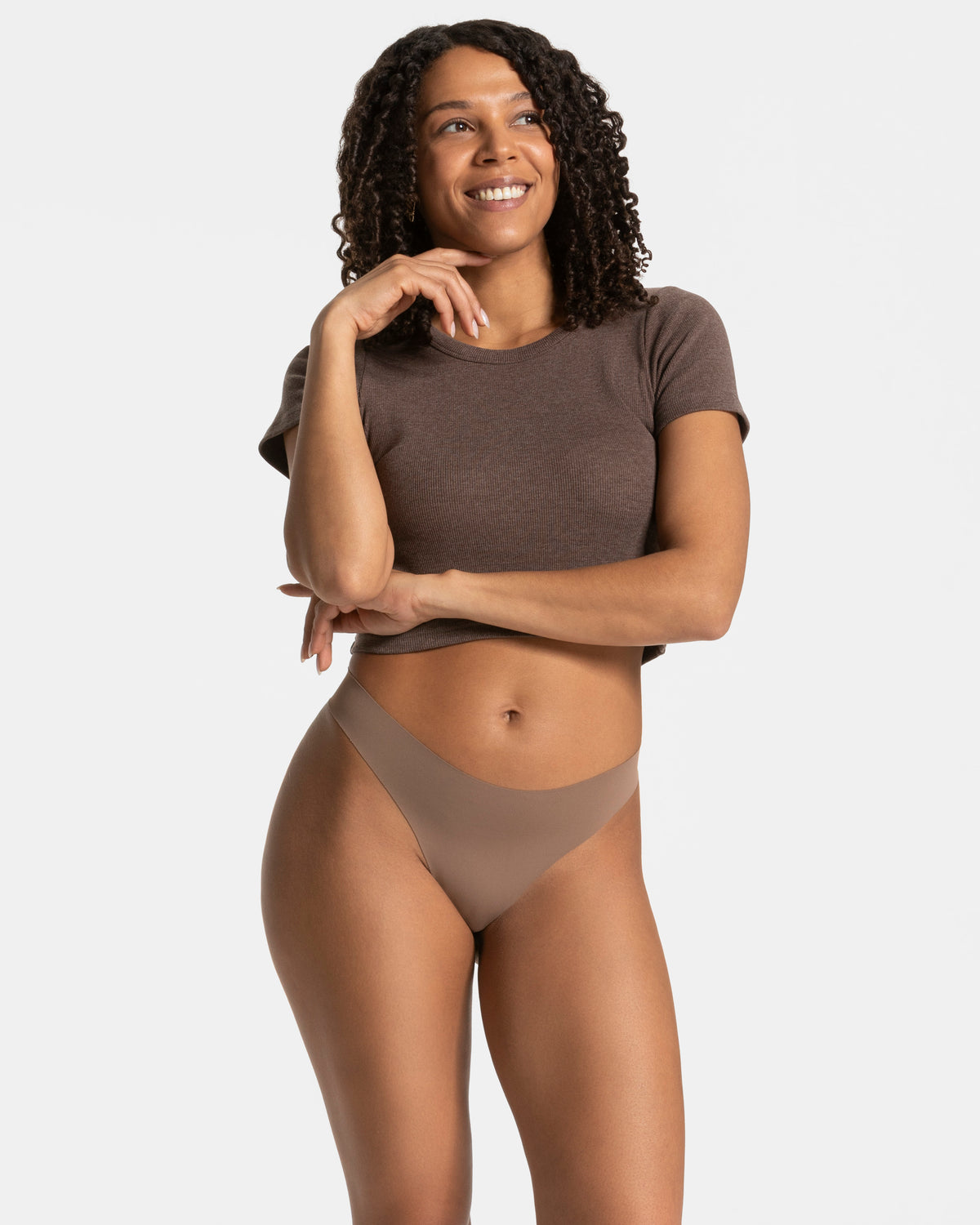 Seamless Padded Thong (5-Pack) ‘Cacao’