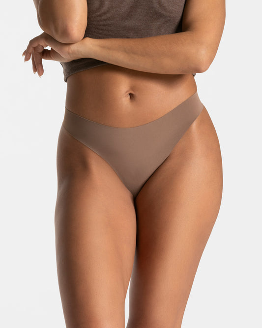 Seamless Padded Thong (5-Pack) ‘Cacao’