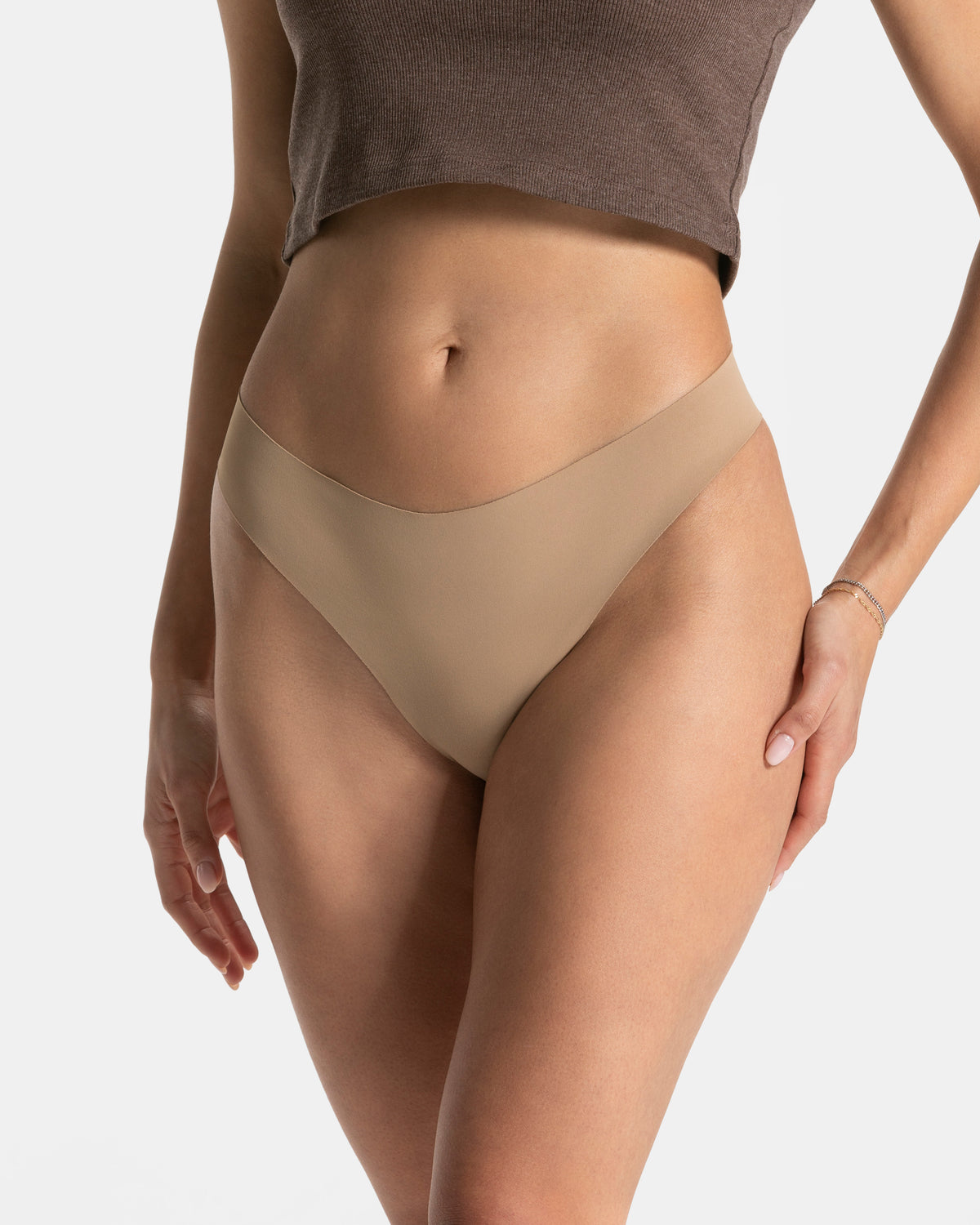 Seamless Padded Thong (5-Pack) ‘Caramel’