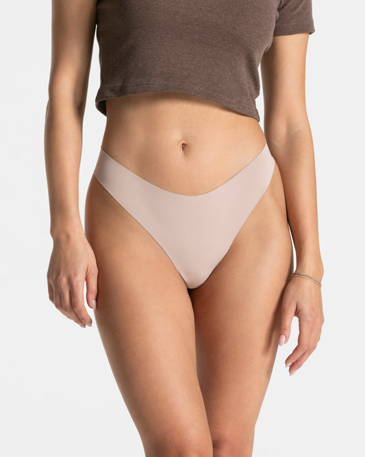 Seamless Padded Thong (5-Pack) ‘Oat’