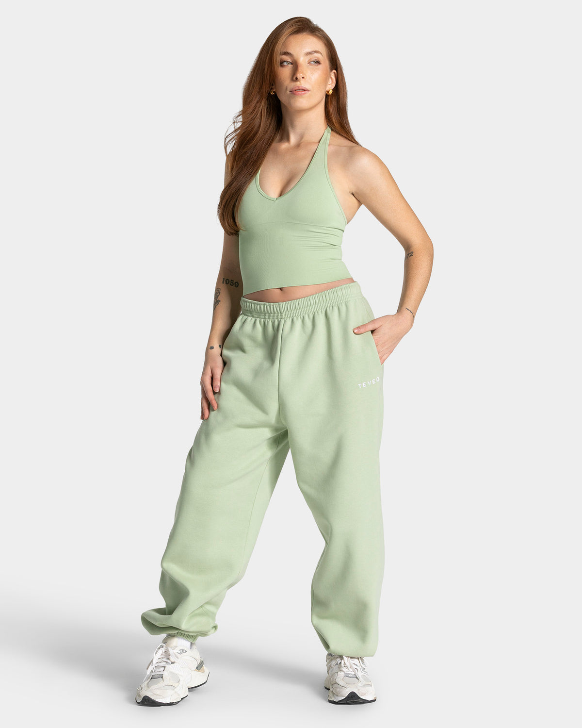 Timeless Pro Halterneck Top ‘Ice Matcha’