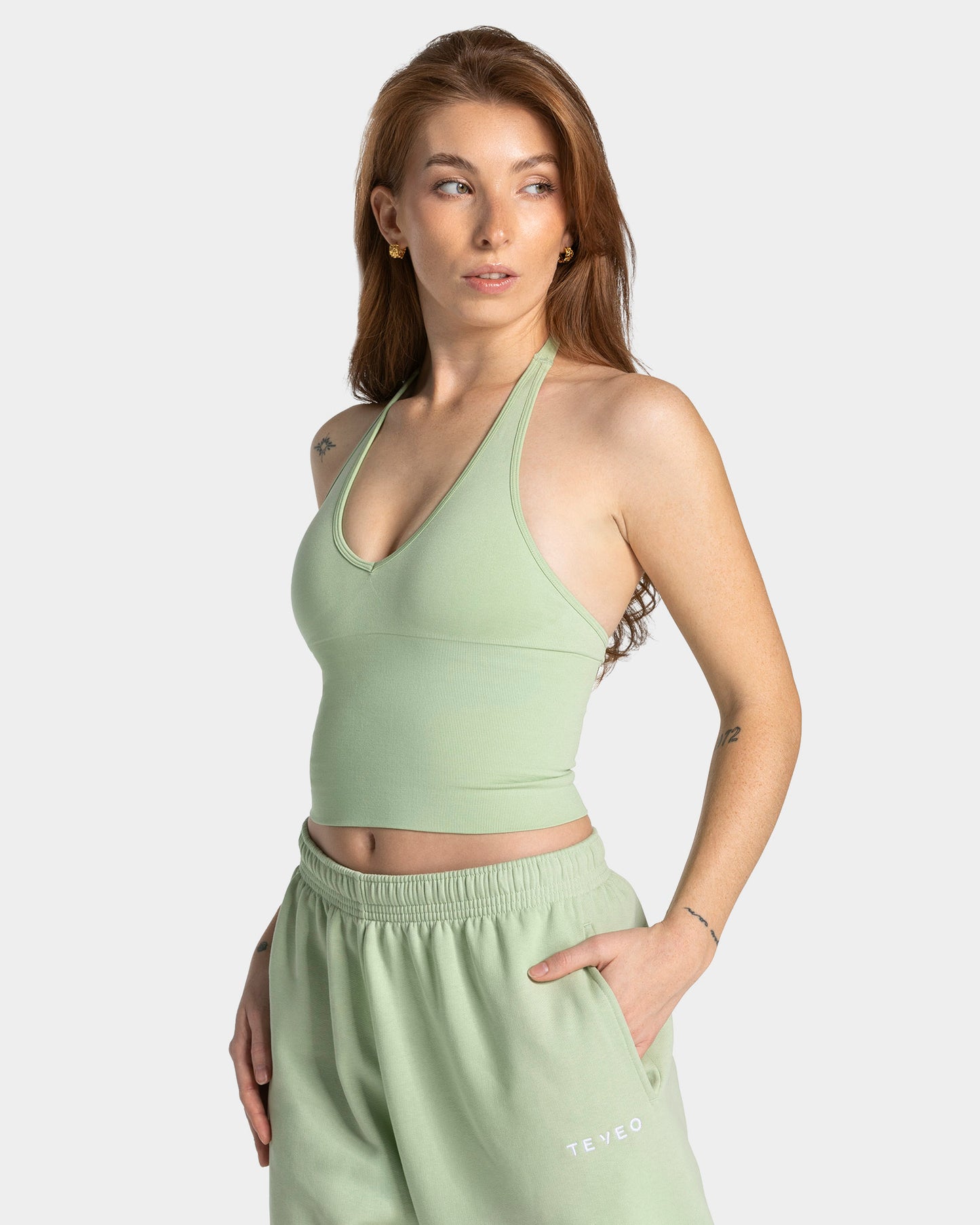 Top con scollo all’americana Timeless Pro "Ice Matcha"