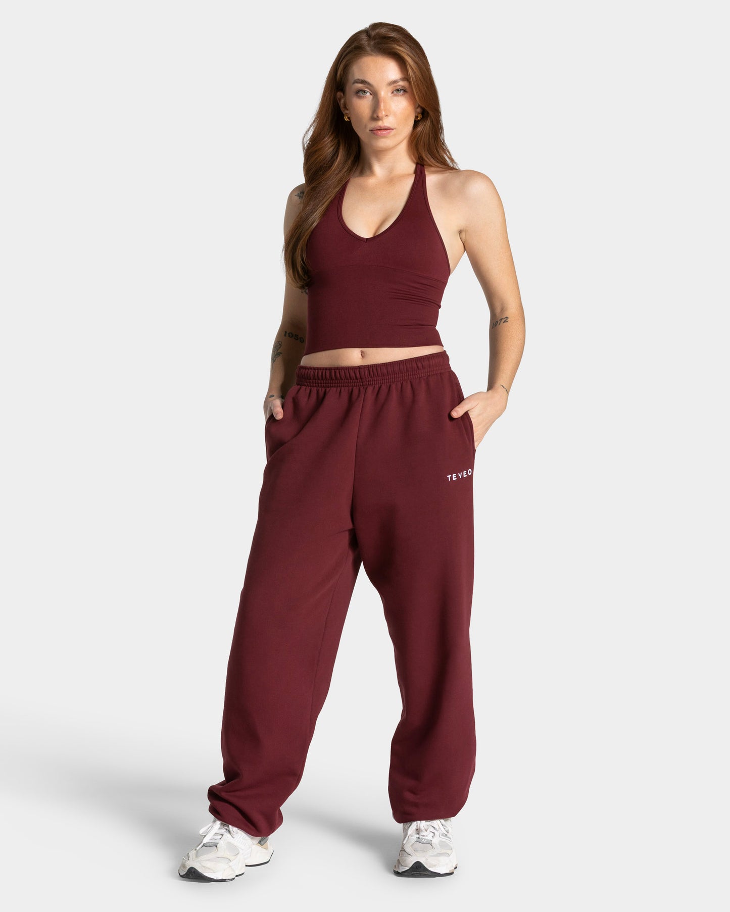 Timeless Pro Halterneck Top ‘Burgundy’