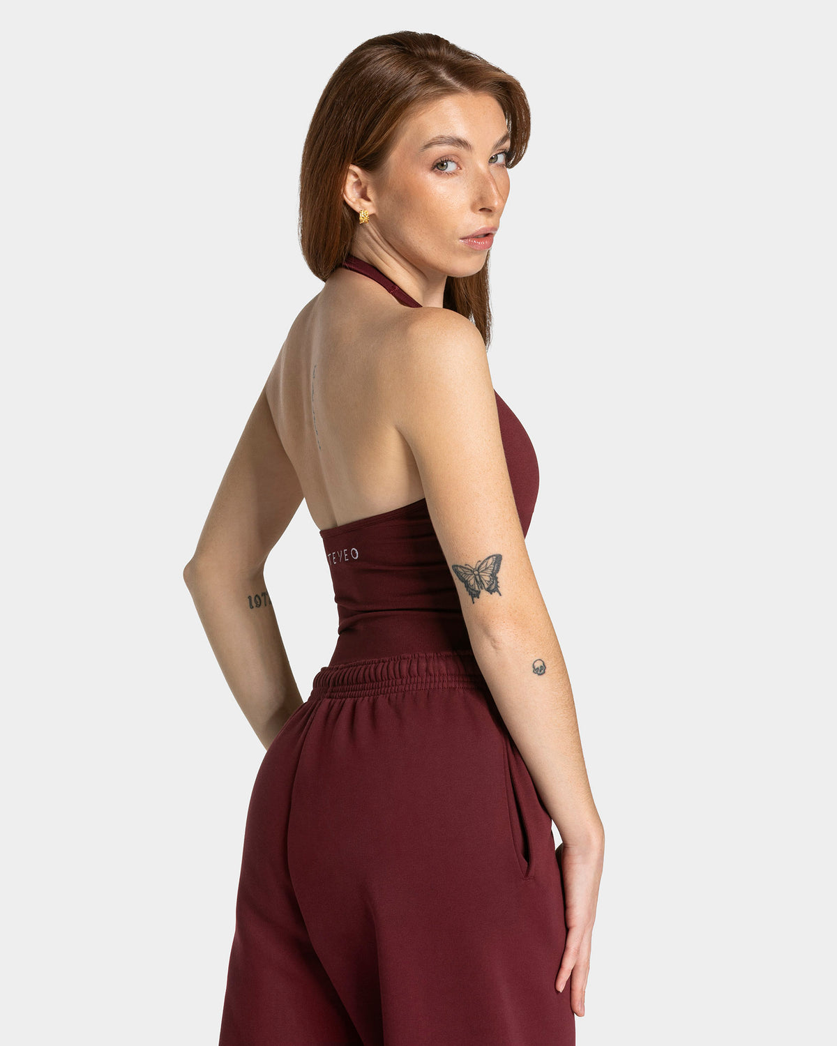 Timeless Pro Halterneck Top ‘Burgundy’